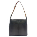 Louis Vuitton Matte Satta Monogram Calfskin Dark Gray Shoulder Bag Silver