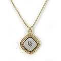 Christian Dior Necklace Metal Gold Silver Plated Accessories Logo