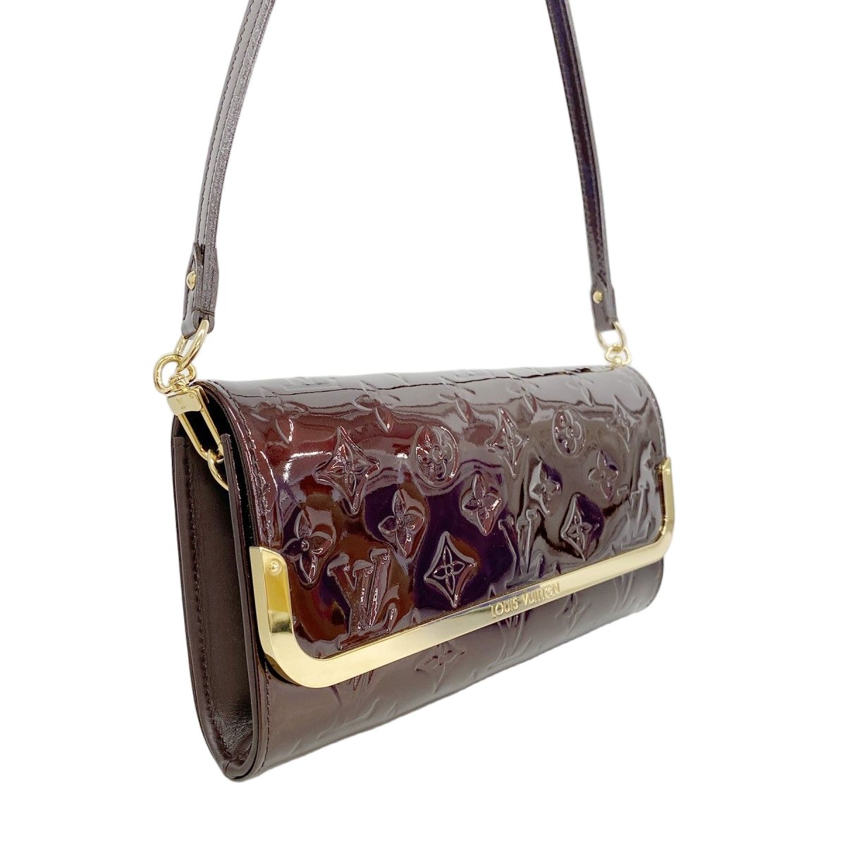 Louis Vuitton Shoulder Wallet Vernis Rossmore MM Amaranto — view 2