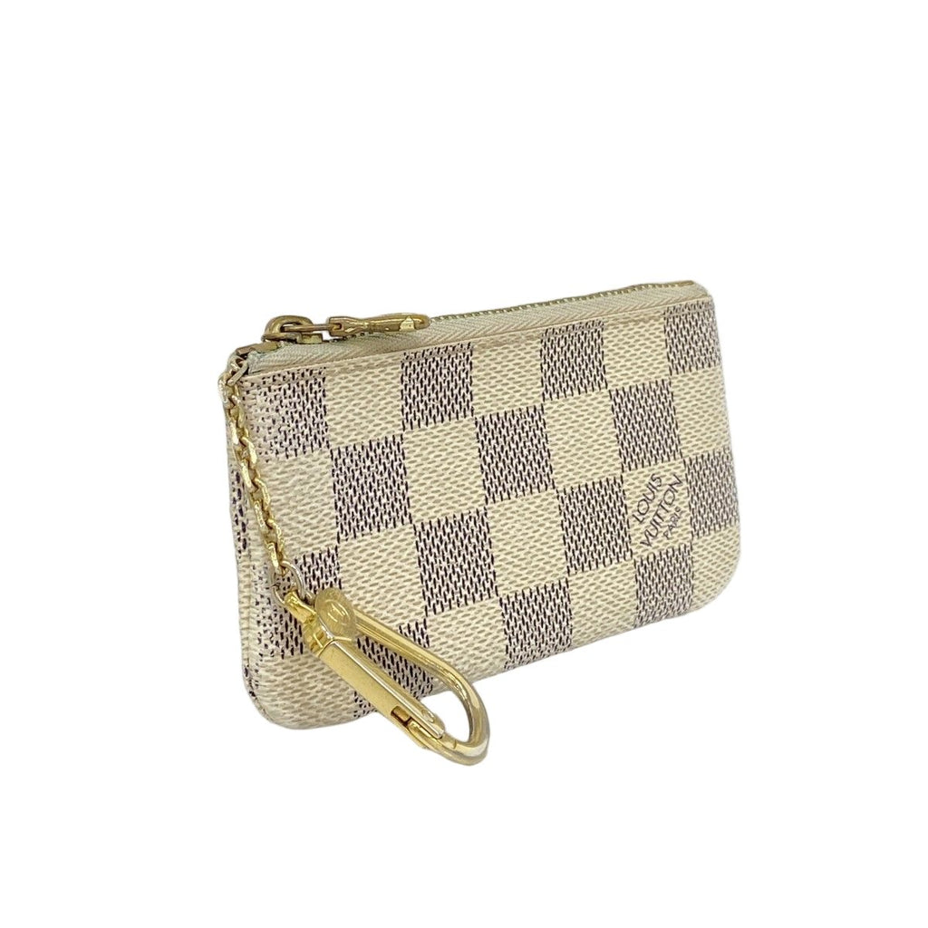 Louis Vuitton Coin Case Damier Azur Pochette Cles White — view 2