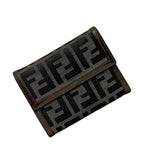 Fendi Trifold Wallet Khaki Brown Zucca