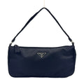 Prada Tessuto Nylon Black Mini Handbag Silver