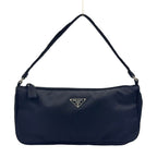 Prada Tessuto Nylon Black Mini Handbag Silver
