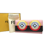 Fendi 8 M0251 Continental Wallet Monster Leather Pink Bifold Long 1555 — view 2