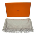 Hermes New Bliss Cashmere Silk Shawl Greenage Gray