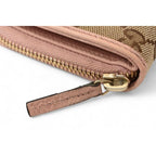Gucci Wallet Fold GG Canvas Beige Pink — view 4
