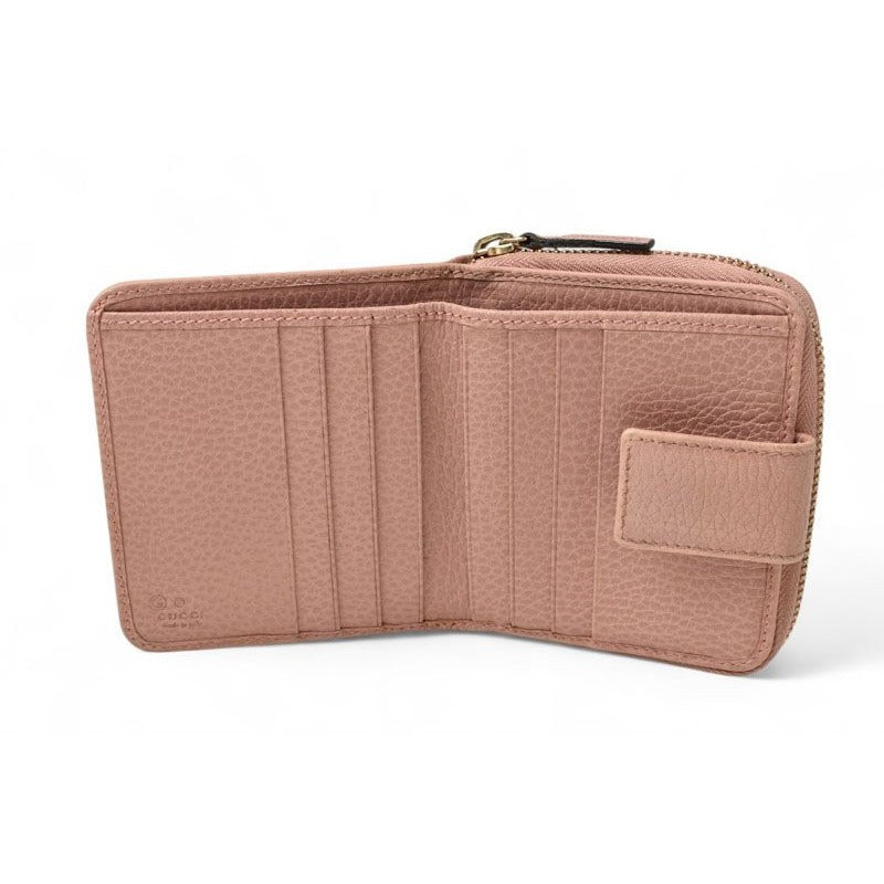 Gucci Wallet Fold GG Canvas Beige Pink — view 7