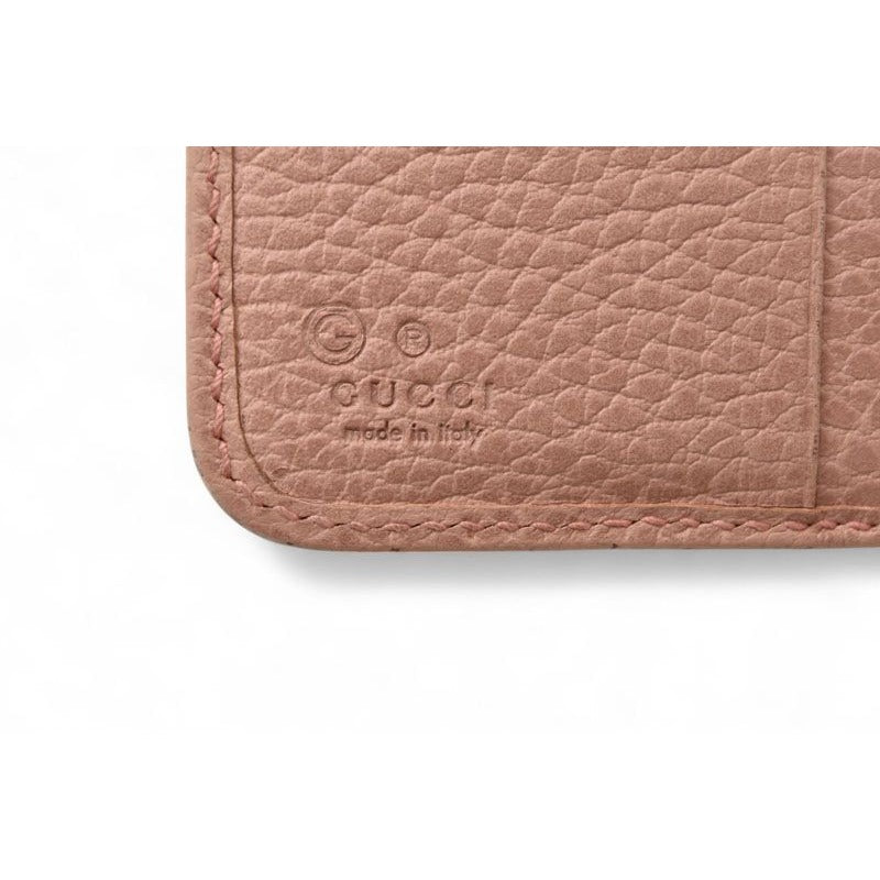 Gucci Wallet Fold GG Canvas Beige Pink — view 8