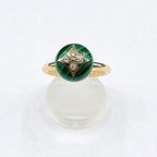 Louis Vuitton Color Blossom Malachite Yellow Gold Ring 53 Y — view 2