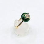 Louis Vuitton Color Blossom Malachite Yellow Gold Ring 53 Y — view 4