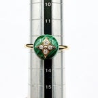 Louis Vuitton Color Blossom Malachite Yellow Gold Ring 53 Y — view 6