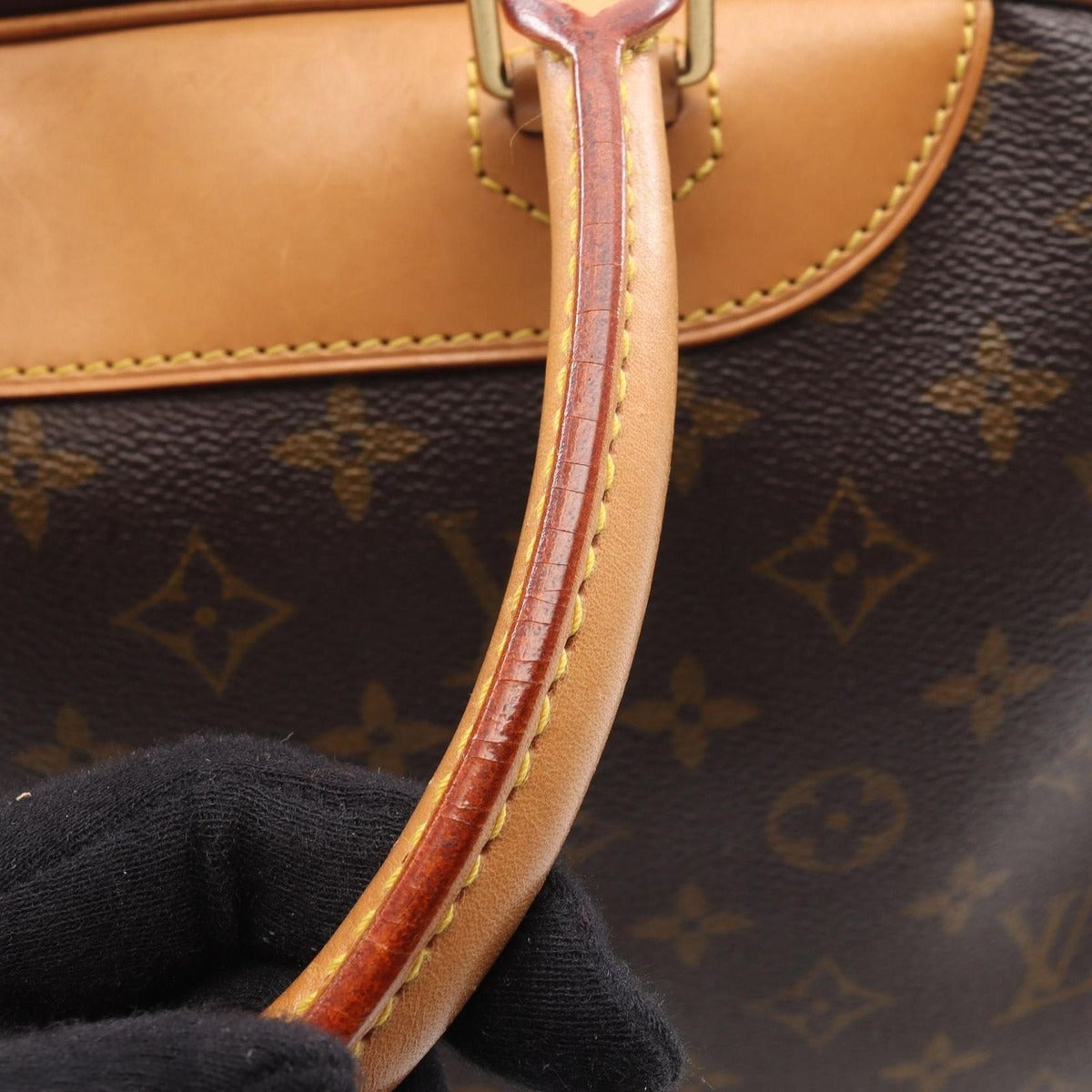 Louis Vuitton Handbag Deauville Bowling Vanity Canvas Leather — view 6