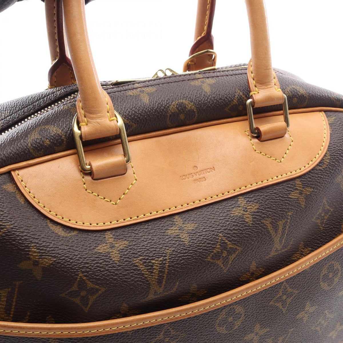 Louis Vuitton Handbag Deauville Bowling Vanity Canvas Leather — view 8