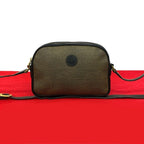 Fendi Vintage FF Logo Motif Leather Mini Shoulder Bag Pochette Sacoche Brown