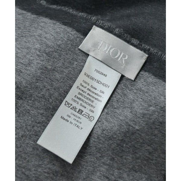 Dior Homme Scarf Silk Black Gray — view 5