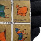 Hermes Scarf Twill Horsewear Couvertures Et Tenues de Jour Silk Mordre Blanc Blue — view 6
