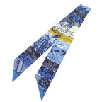 Hermes Twilly Jungle Love Rainbow Scarf Silk Blue Multicolor 1285 — view 2
