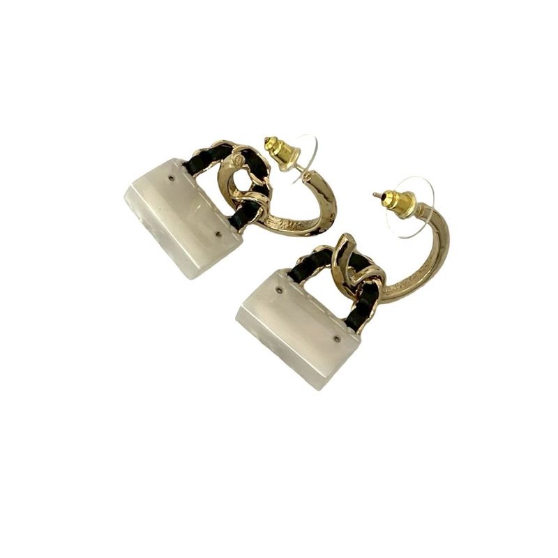 Chanel Quilted Bag Motif Plastic Earrings Accessories 23BC — view 5