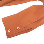 Hermes V-Neck Blouse with Scarf Silk Orange 0792 — view 3