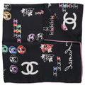 Chanel Coco Mark All-over Pattern Silk Scarf
