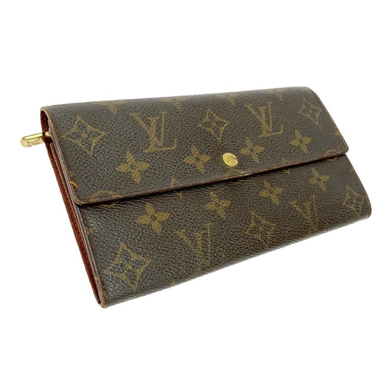 Louis Vuitton Monogram Pochette Porte Monet Cles Di Brown — view 3