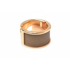 Hermes Ring Olympe GM Leather Metal Size S 11 Etoupe — view 5