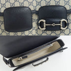 Gucci Horsebit 1955 Medium Shoulder Bag Navy GG Supreme — view 7