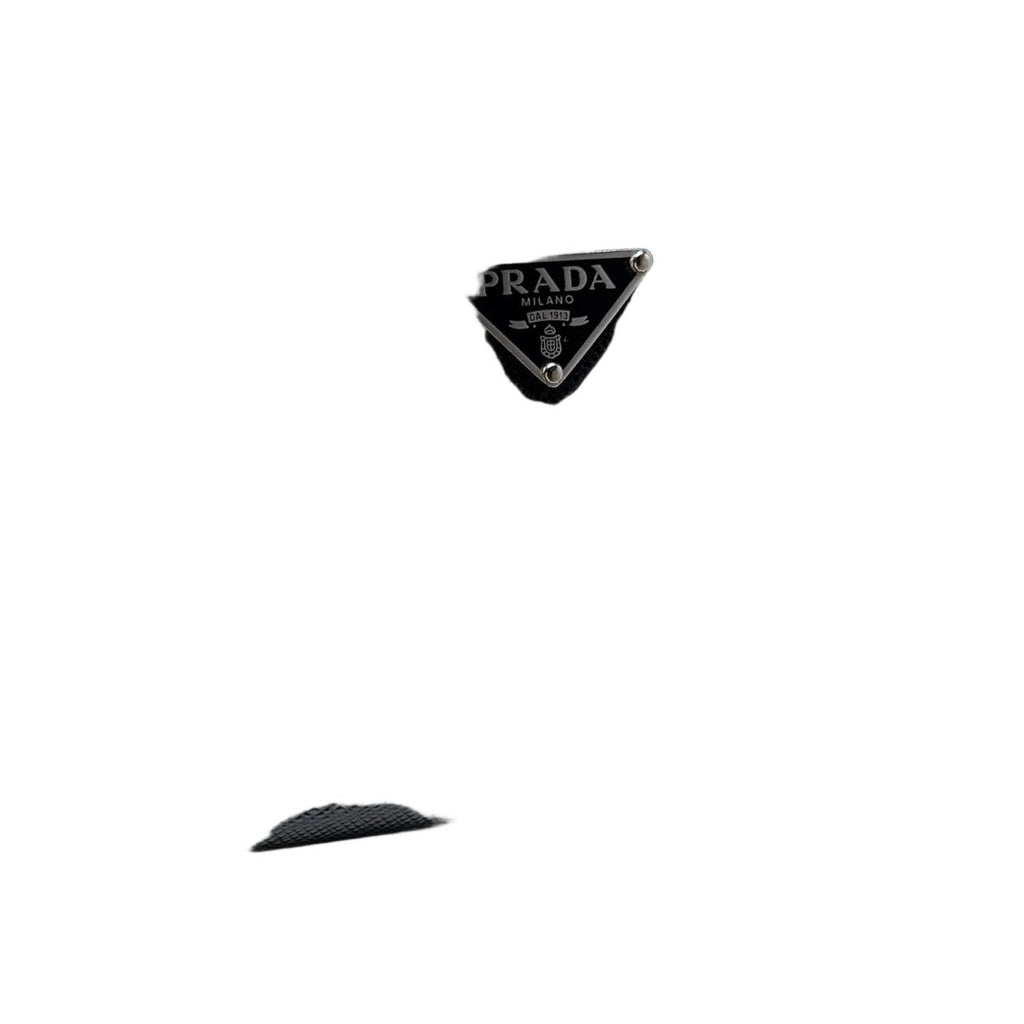 Prada Saffiano Triangle Logo Wallet Black