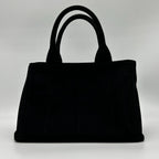 Prada 2-Way Canvas Tote Black Canapa PM Nero Tarco — view 4