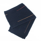 Hermes Muffler-h Torsade Cuir Navy-style Cashmere Silk Clothing Scarf — view 2