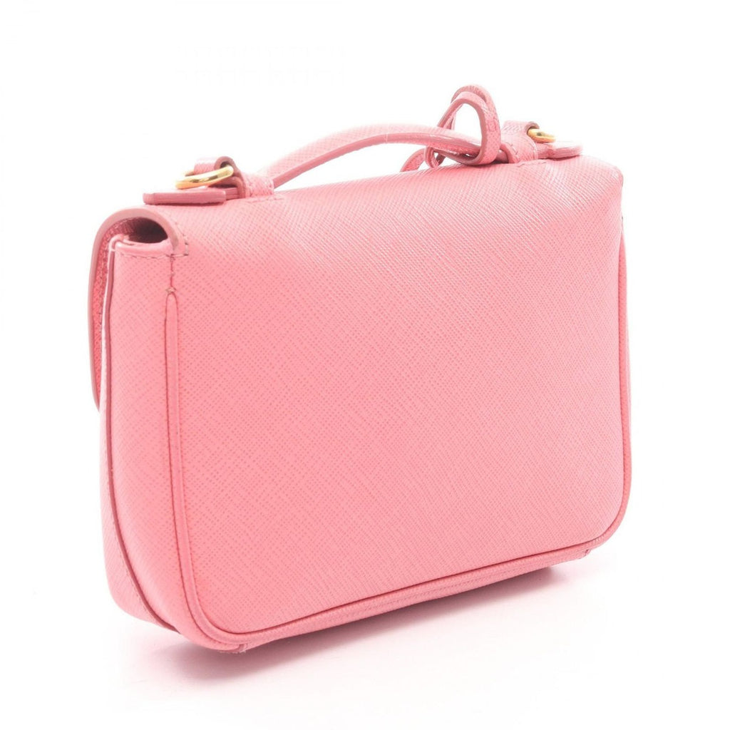 Prada Pink Saffiano Leather Shoulder Bag — view 2
