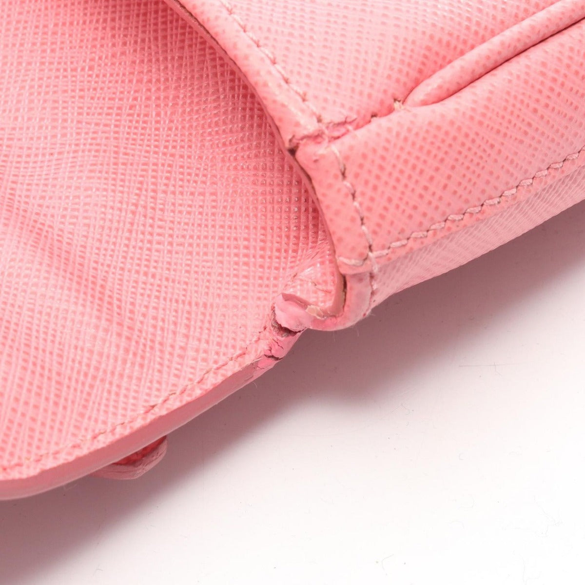 Prada Pink Saffiano Leather Shoulder Bag — view 5
