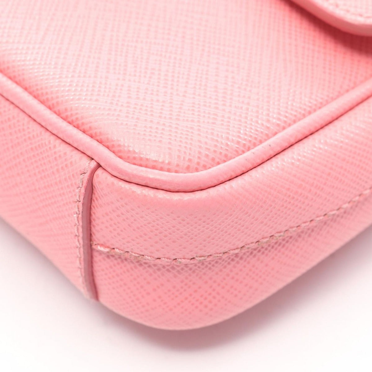 Prada Pink Saffiano Leather Shoulder Bag — view 6