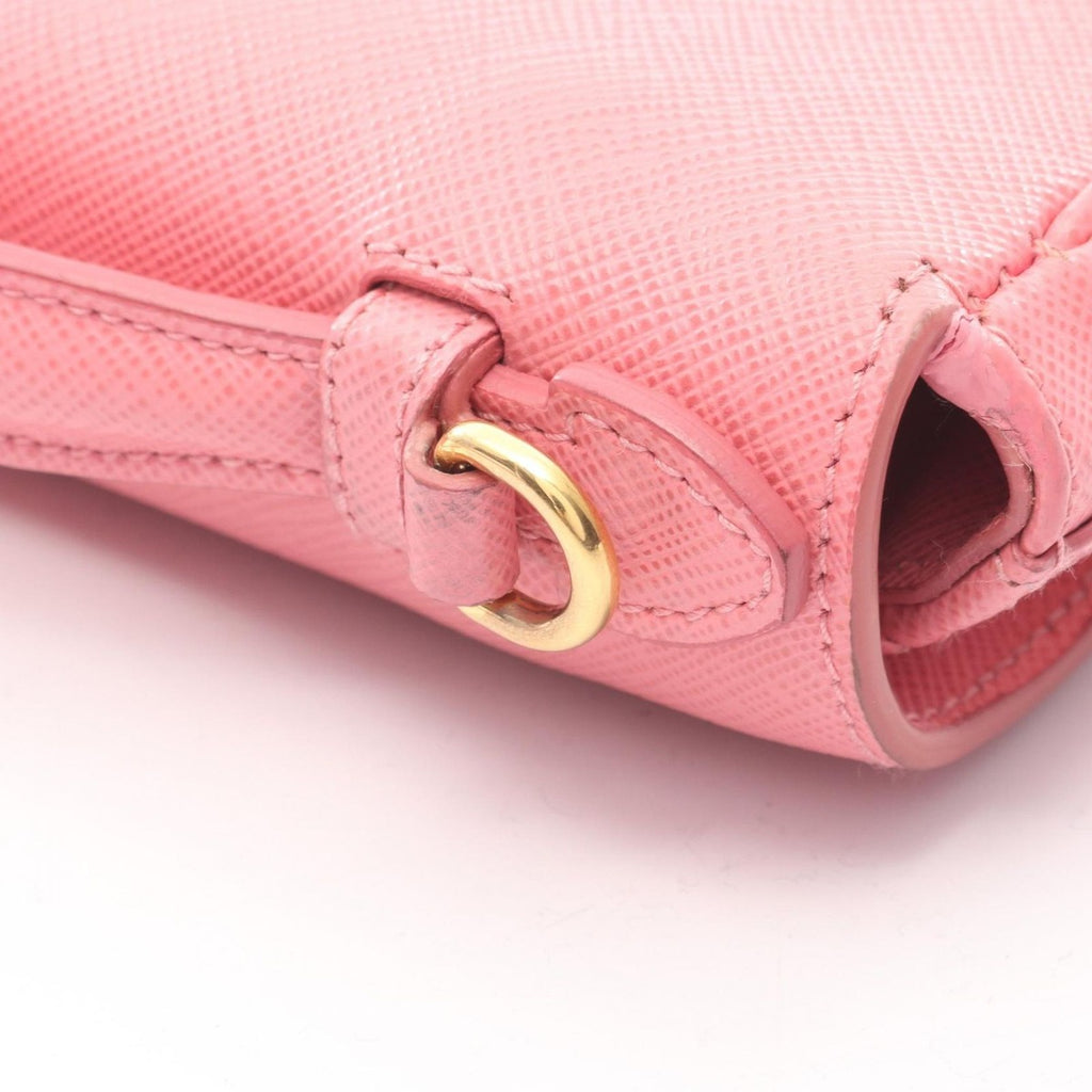 Prada Pink Saffiano Leather Shoulder Bag — view 8