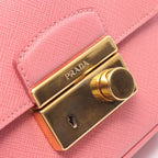 Prada Pink Saffiano Leather Shoulder Bag — view 9