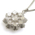 Chanel Crystal Floral Silver Necklace — view 5