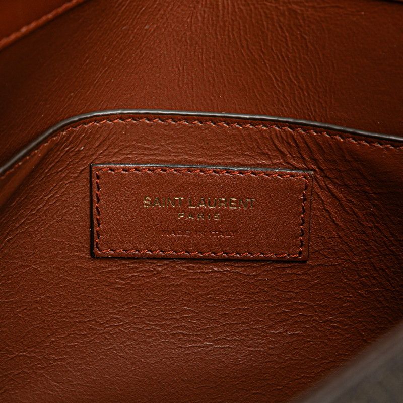 Saint Laurent YSL Monogram Brown Leather — view 8