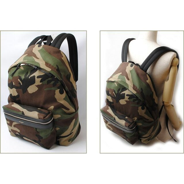 Saint Laurent Backpack YSL City Camouflage Army Green — view 2