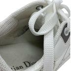 Christian Dior Sneakers Shoes Leather Rubber Fabric White Gray Logo — view 9