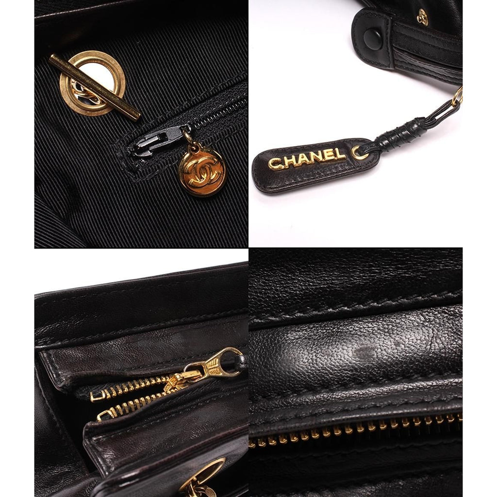 Chanel Chain Tote Lambskin Gold — view 8