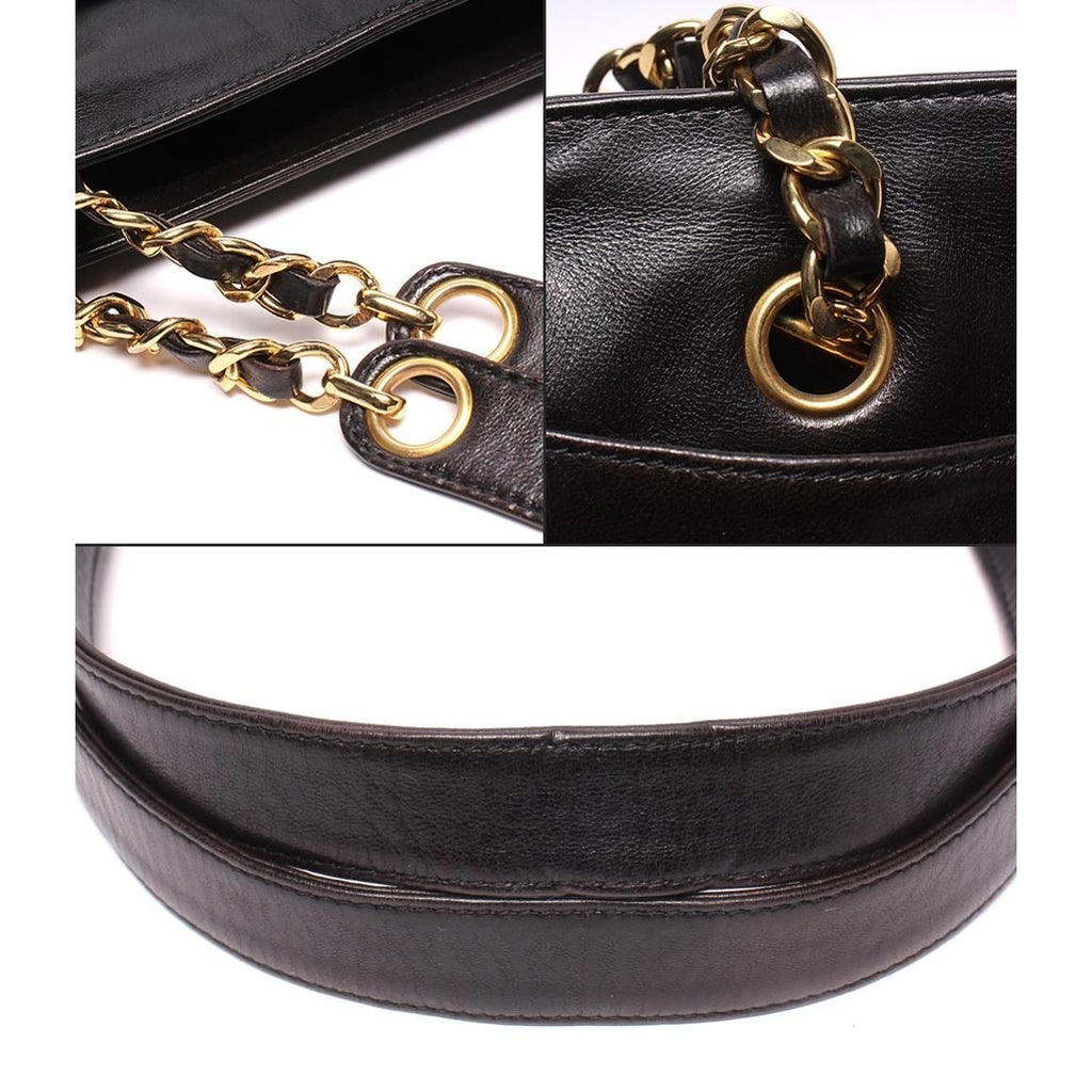 Chanel Chain Tote Lambskin Gold — view 9
