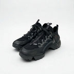 Christian Dior D-connect Sneakers Shoes Rubber Fabric Leather Black Logo