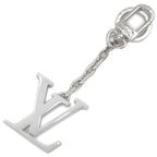 Louis Vuitton Key Holder Porte Cles Initiative Metal Silver Charm
