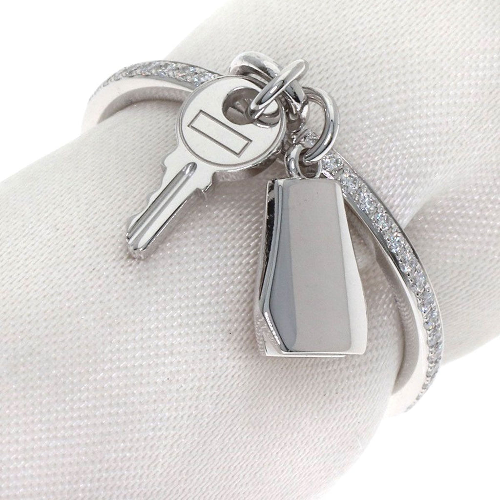 Hermes Kelly Clochette PM Diamond 53 Ring 18K White Gold