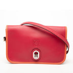 Loewe Anagram Ines Crossbody Bag Pink Orange Leather — view 2