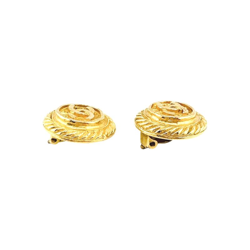 Chanel Vintage Large Earrings Coco Mark — view 4