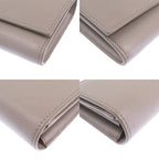 Celine Large Flap Wallet Leather Gray Long 0123 — view 3