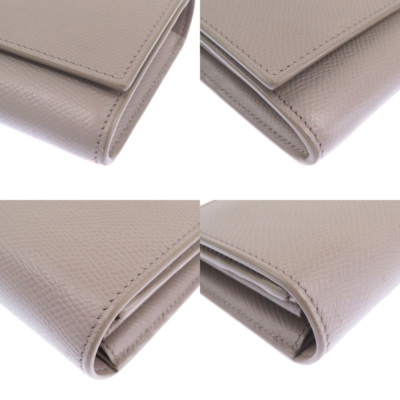 Celine Large Flap Wallet Leather Gray Long 0123 — view 3