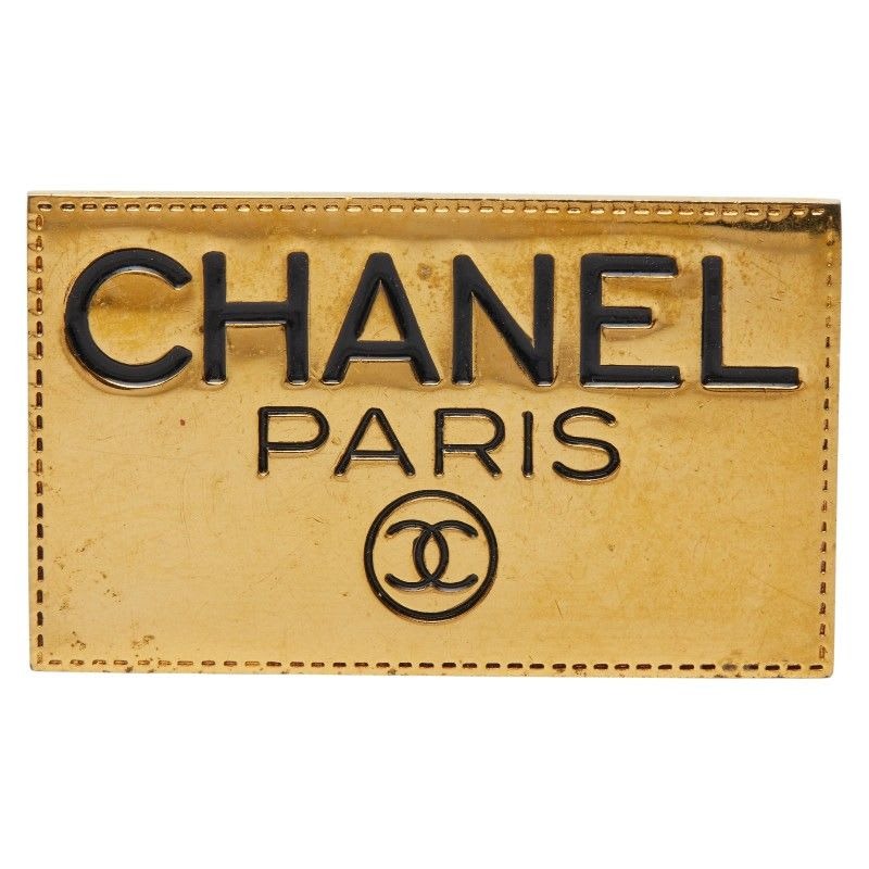 Chanel Logo Plate Gold Plated — view 2