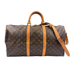 Louis Vuitton Keepall Bandouliere 50 Monogram Leather Brown Light Boston